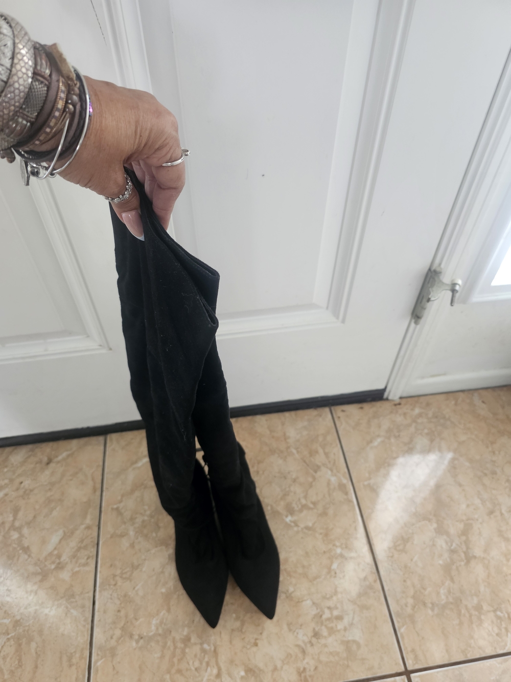 Nwt Forever 21 Black Over-the-Knee Pointed Toe Boots